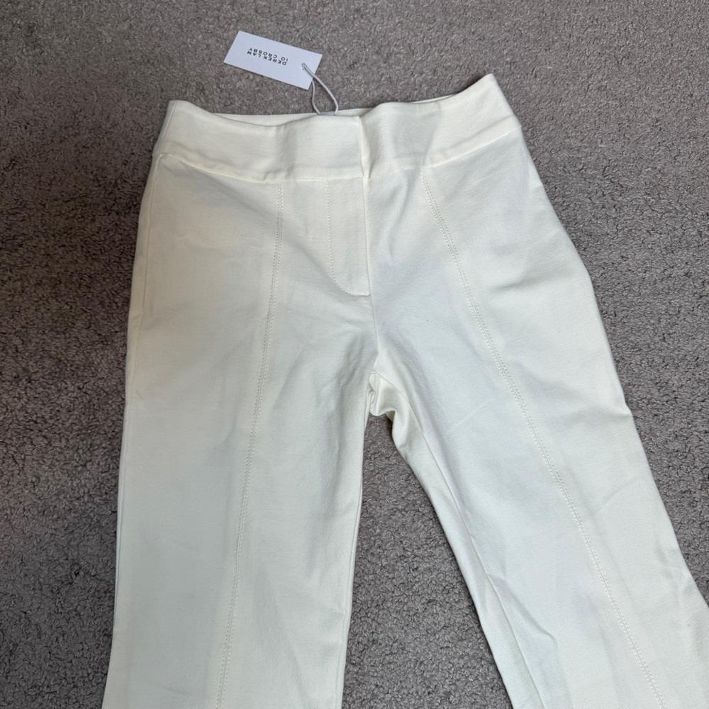 10 Crosby Derek Lam Maeve Front Slit Trouser In‎ Soft White TC00117ACR - Picture 13 of 13